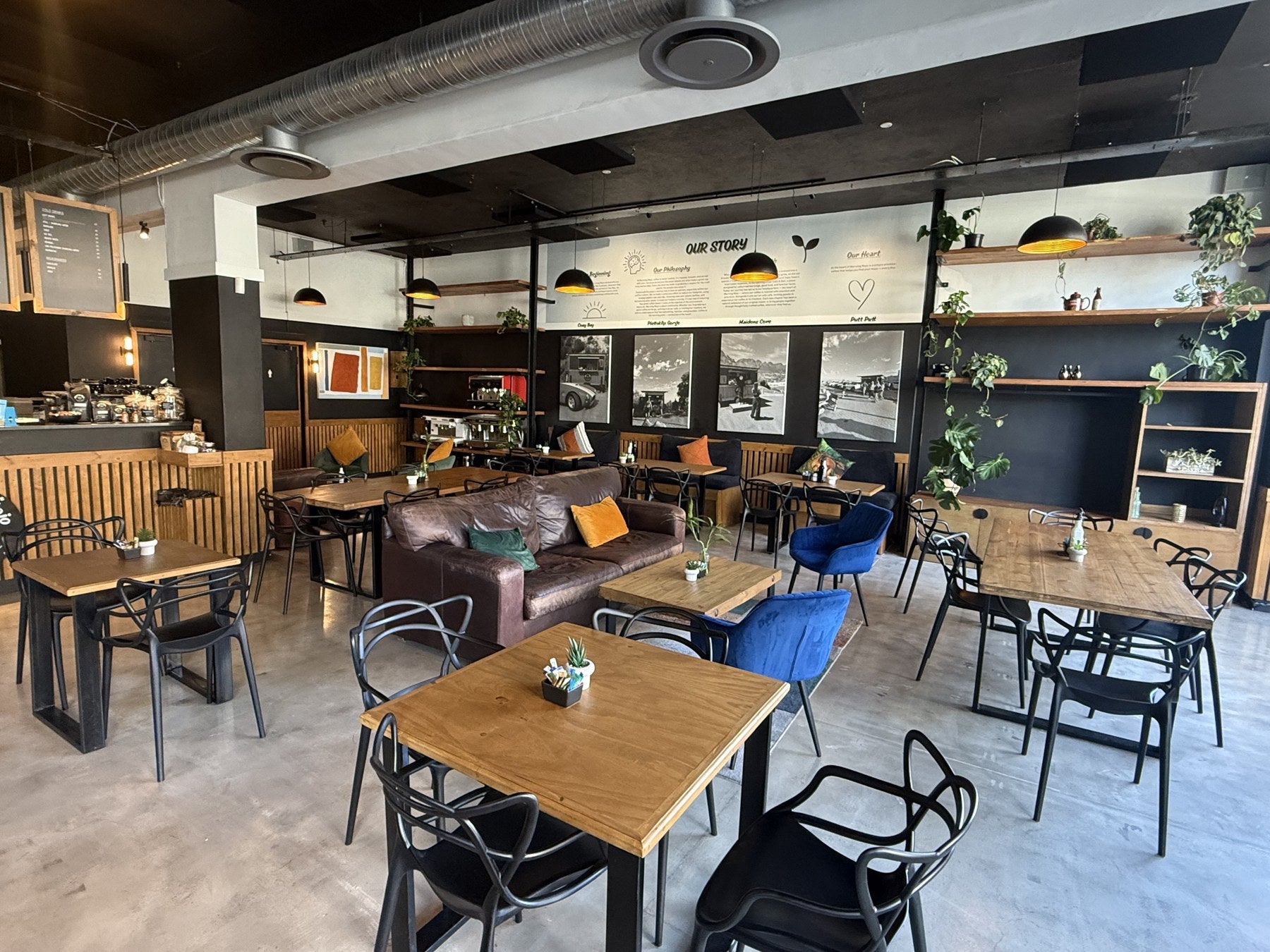 The welcoming seating area at Morning Mojo HQ